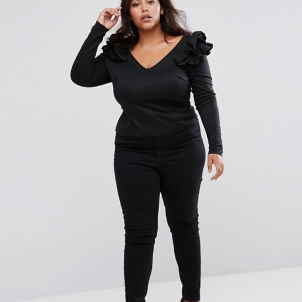 Club L Plus Ruffle Top - Picture 4 of 4